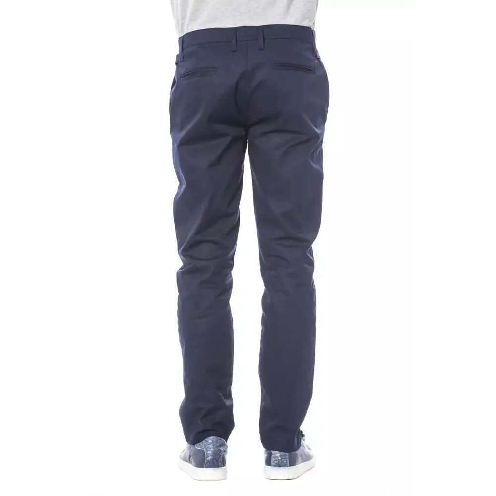 Verri Blue Polyester Men Pant