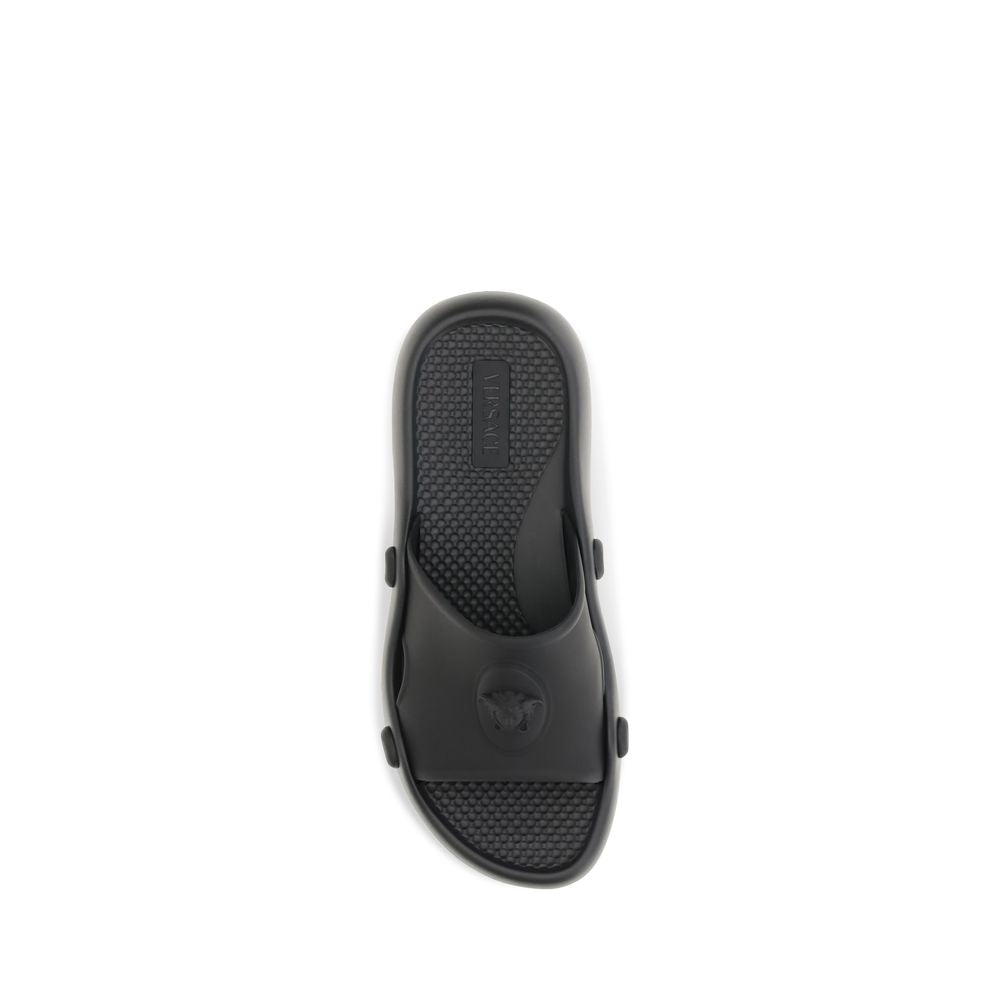 Versace Black Rubber Sandals