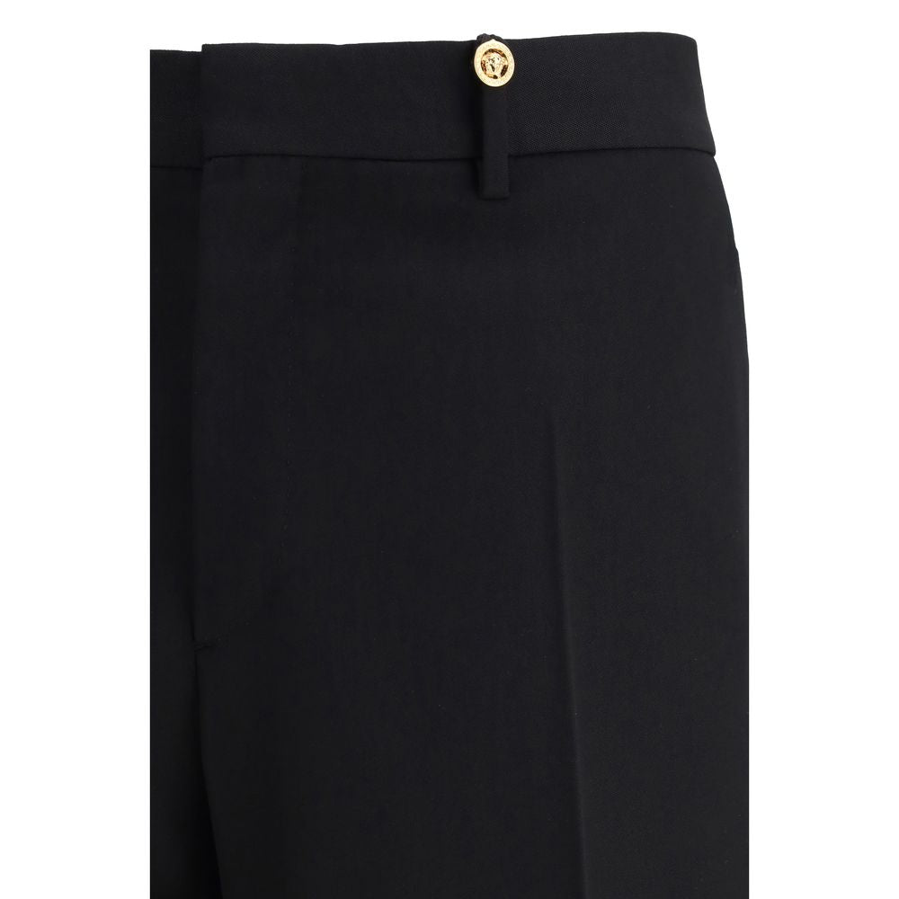 Versace Black Wool Oves Aries Dress Pants