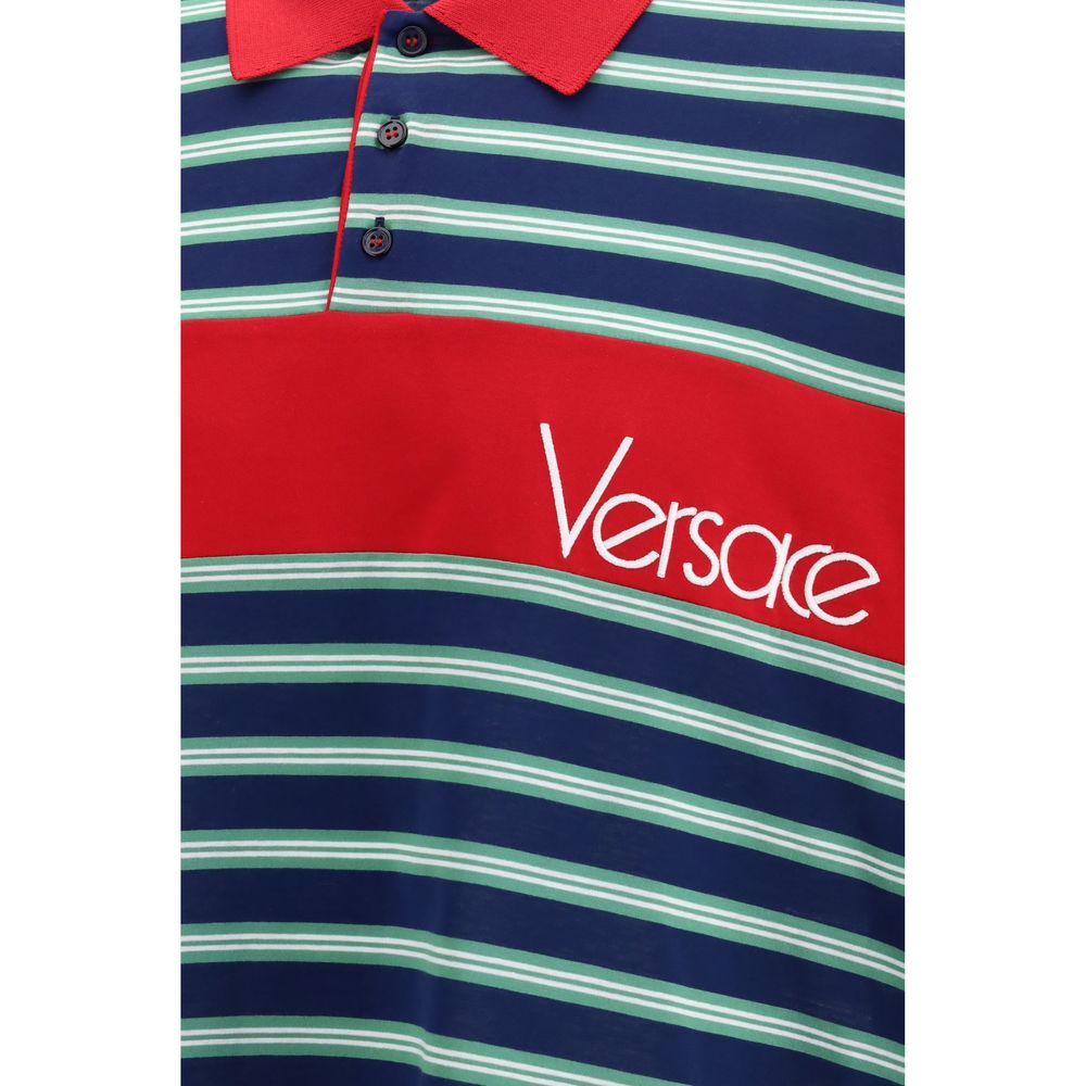 Versace Multicolor Cotton Polo Shirt