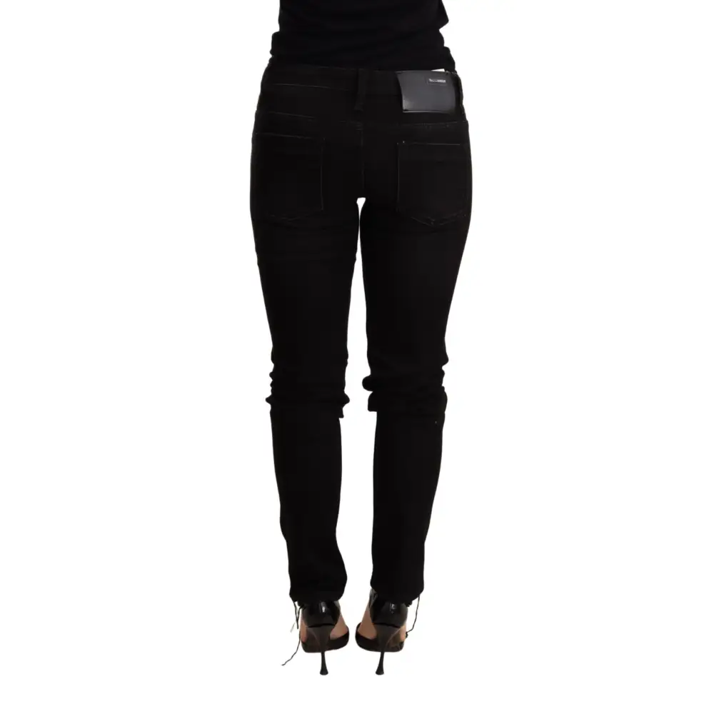 Acht Black Low Waist Skinny Denim Trouser - 26