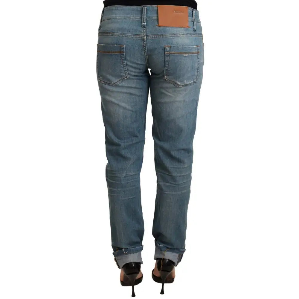 Acht Chic Washed Cotton Denim with Folded Hem