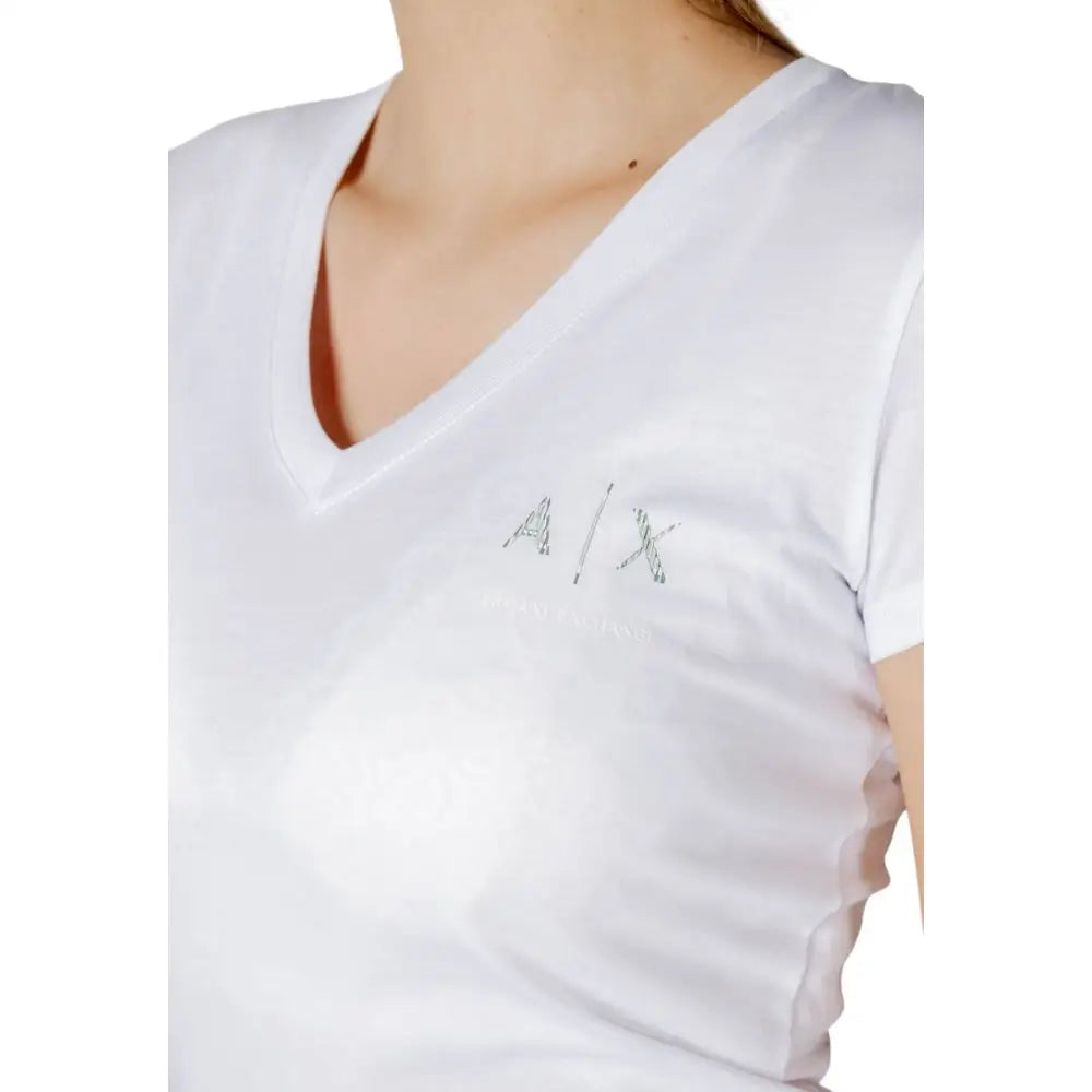 Armani Exchange White Cotton T-Shirt