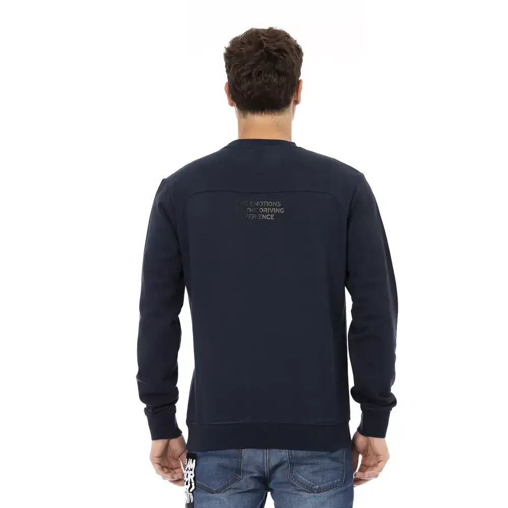 Automobili Lamborghini Blue Cotton Men Sweater - L - Sweaters
