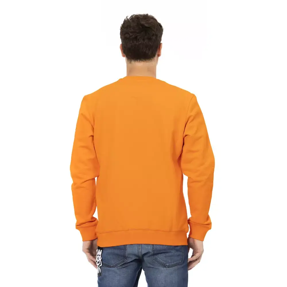 Automobili Lamborghini orange bomuldssweater i lys orange