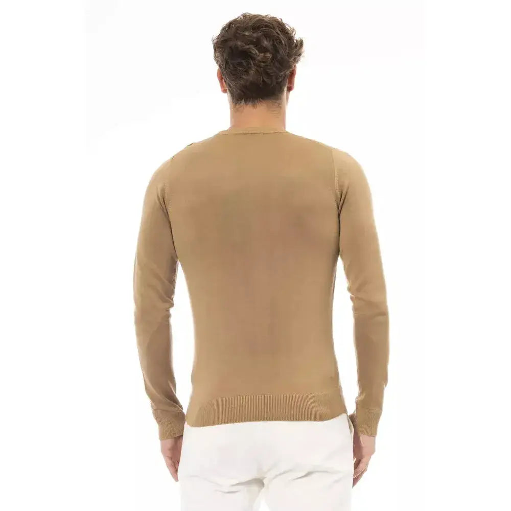 Baldinini Trend Beige Modal Men Sweater