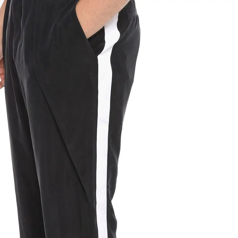 Balmain sorte cropped pants med hvid stribe, 100% originale brands