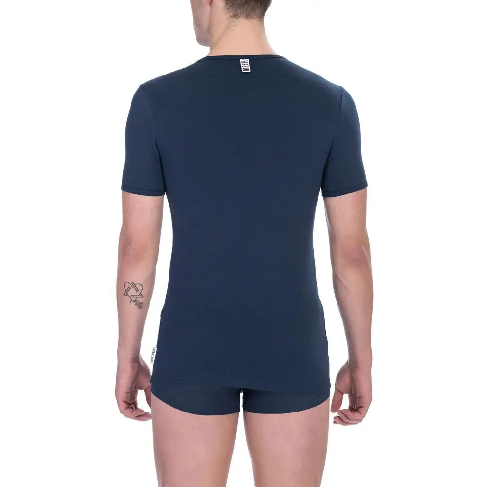 Bikkembergs Blue Cotton Men’s T-Shirt Twin Pack - T-shirts