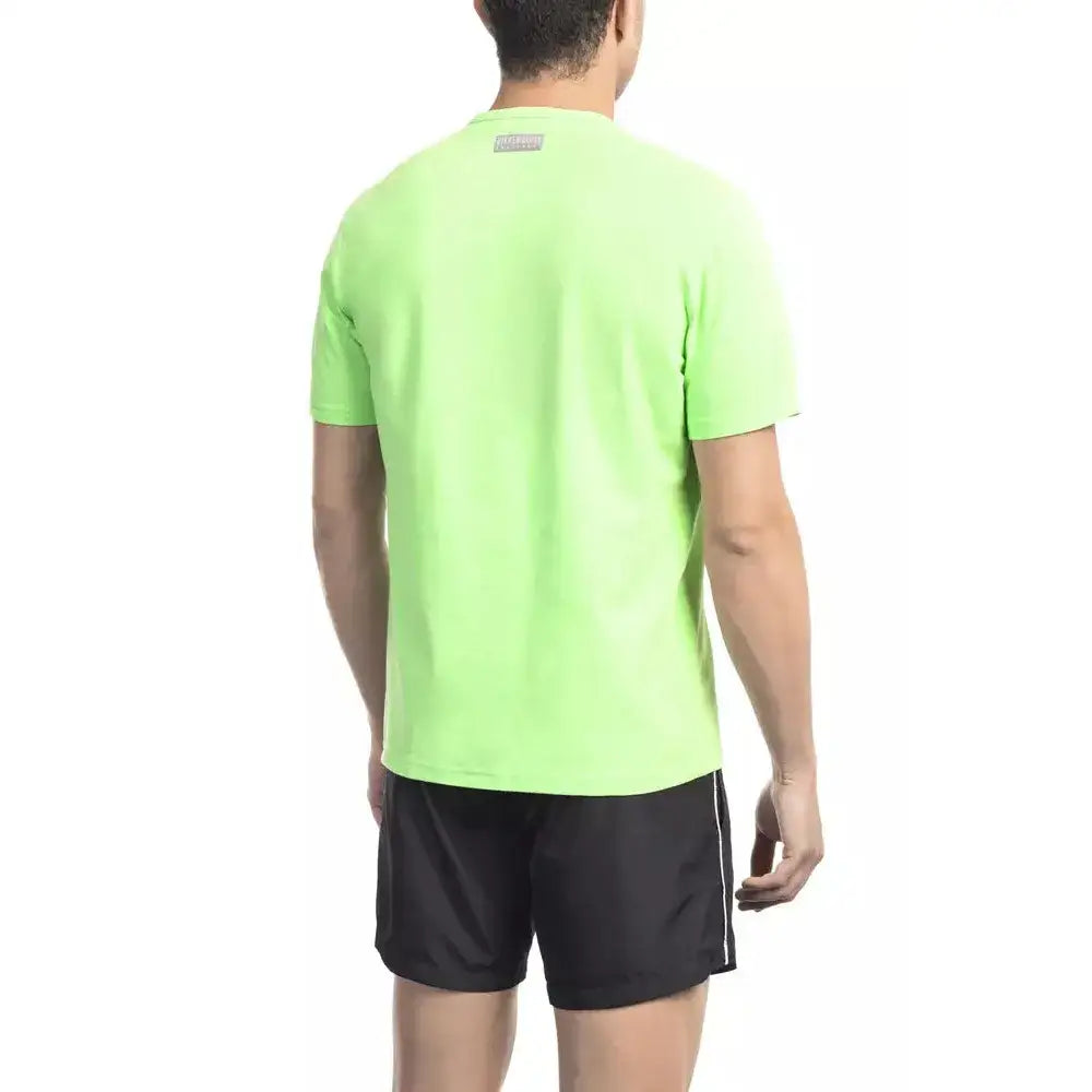 Bikkembergs Green Cotton Men T-Shirt
