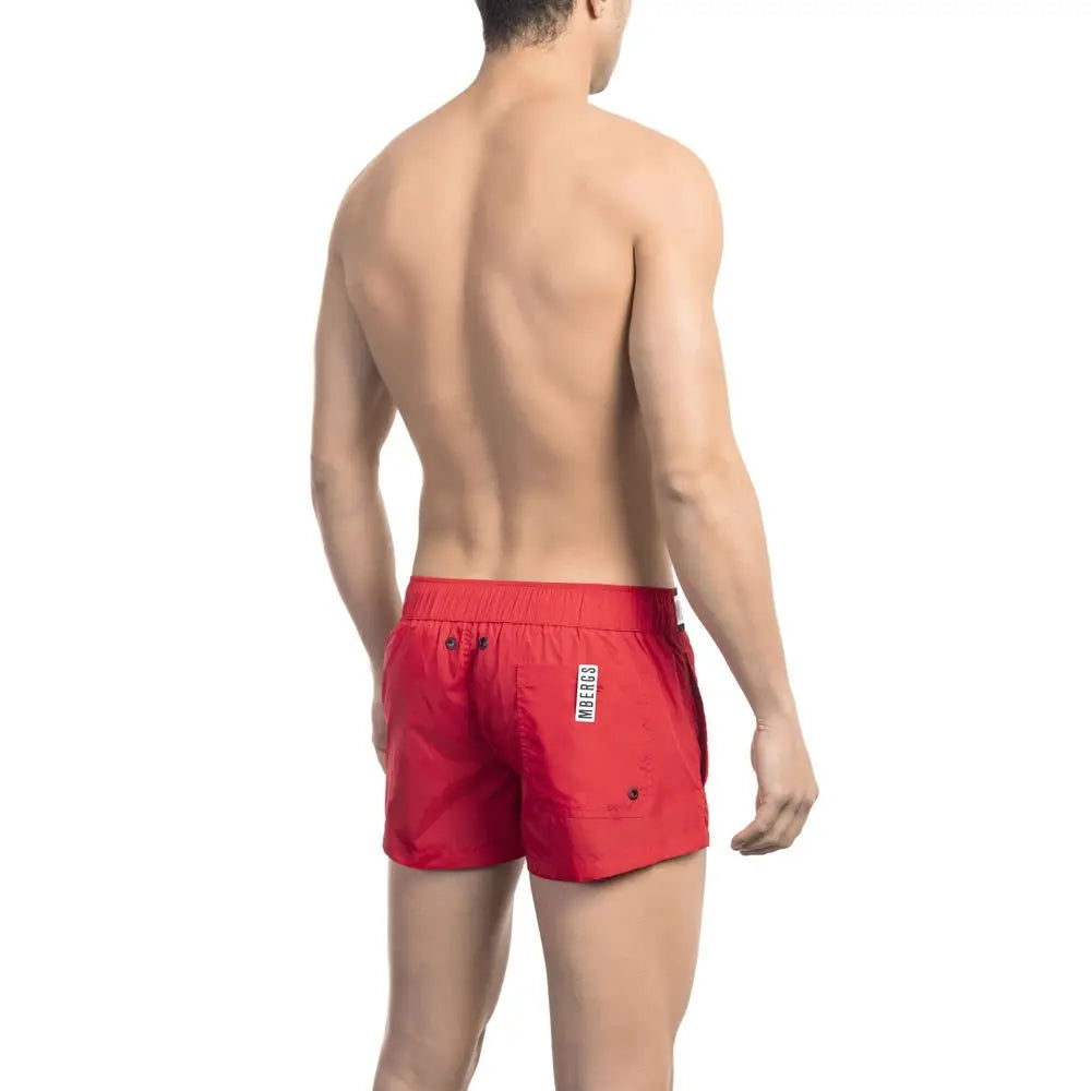 Bikkembergs Red Polyamide Men's Swim Short