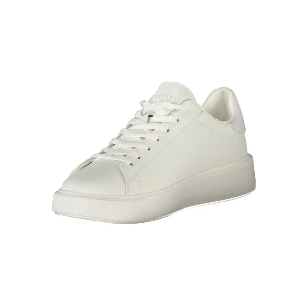 Blauer Bianco Poliestere sneakers: hvide læder low-tops med chunky sål