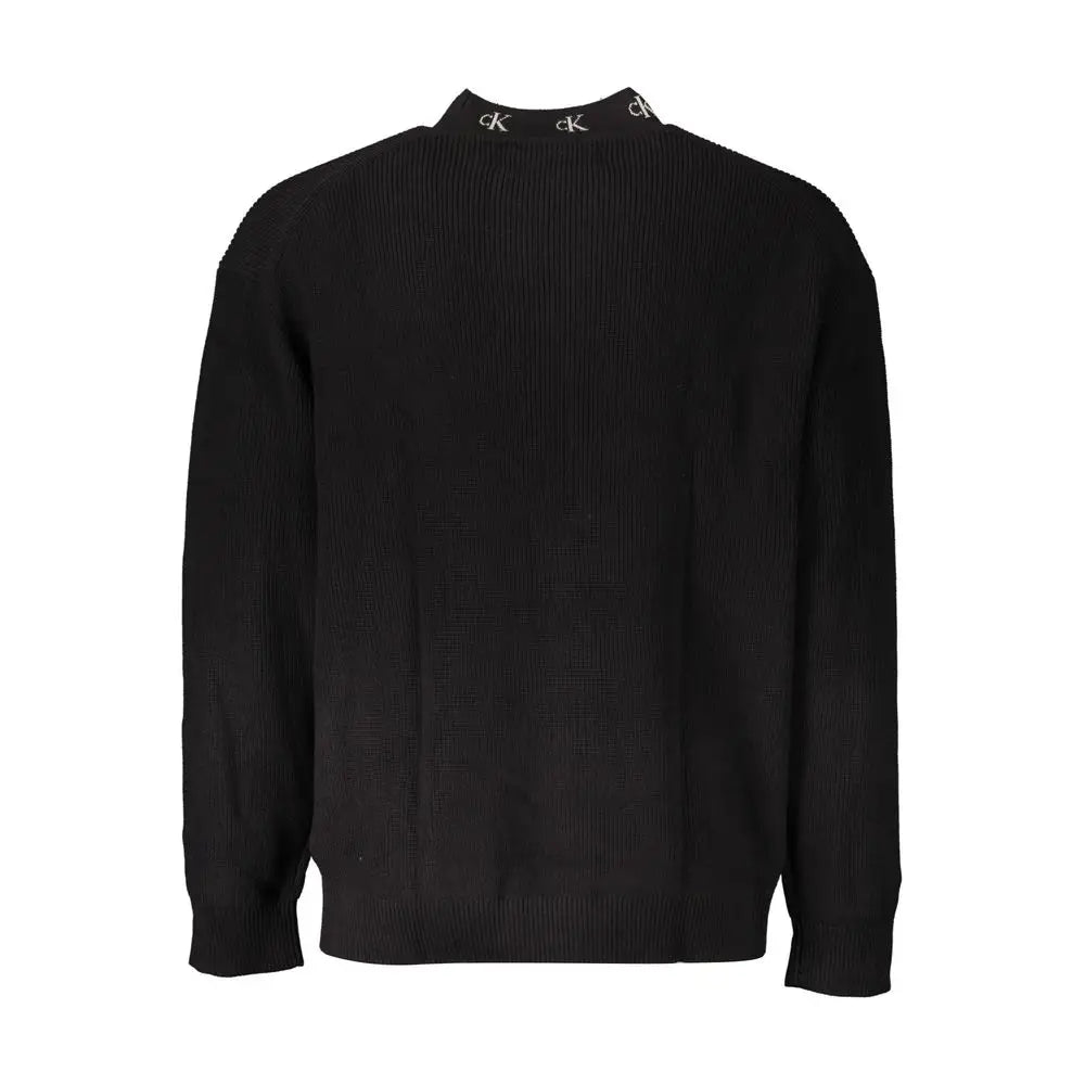 Calvin Klein Black Cotton Men Sweater - Sweaters