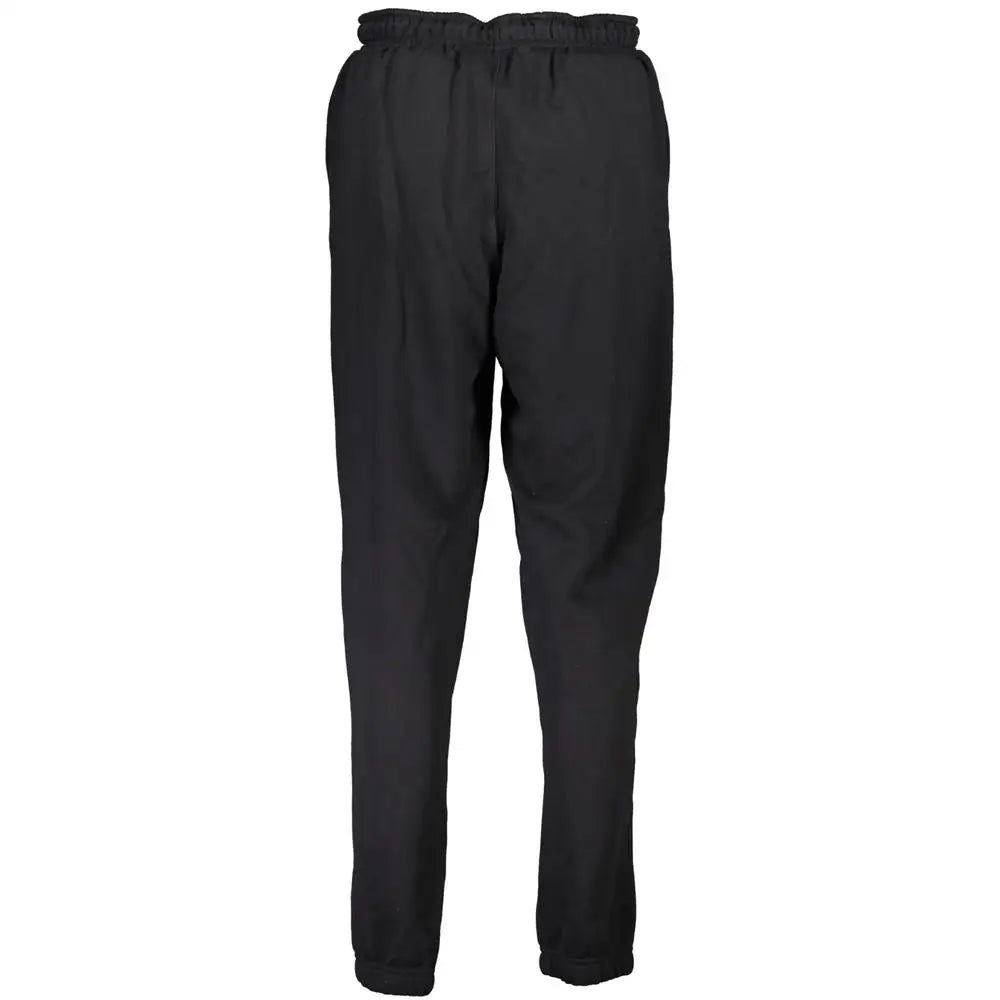 Calvin Klein black bomuldspantalon med elastik i taljen og tapered ben