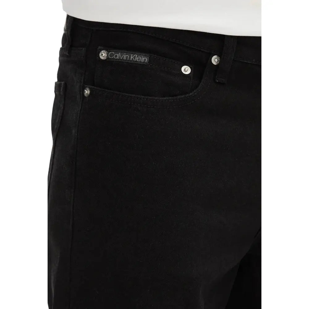 Calvin Klein Jeans Black Cotton Bermuda