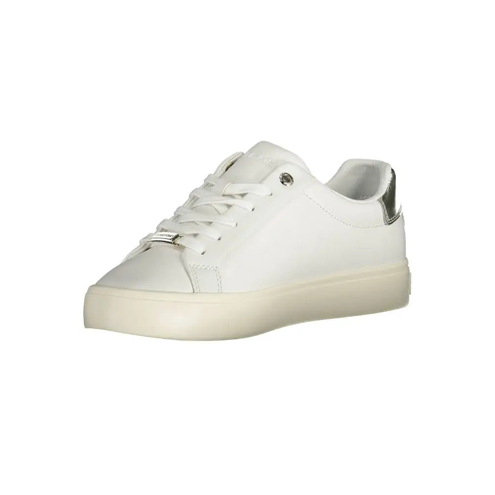 Calvin Klein White Leather Women Sneakers - Sneakers