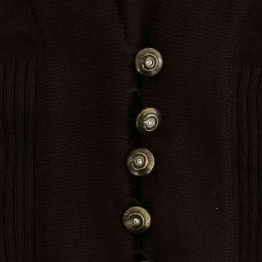 Cavalli Brown cropped wool cardigan