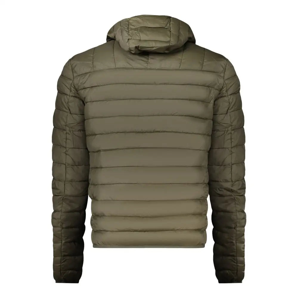 Cavalli Class olive green puffer jakke med hætte, 100% originale brands