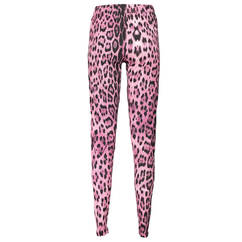 Cavalli Class Pink Cotton Pant - Bukser