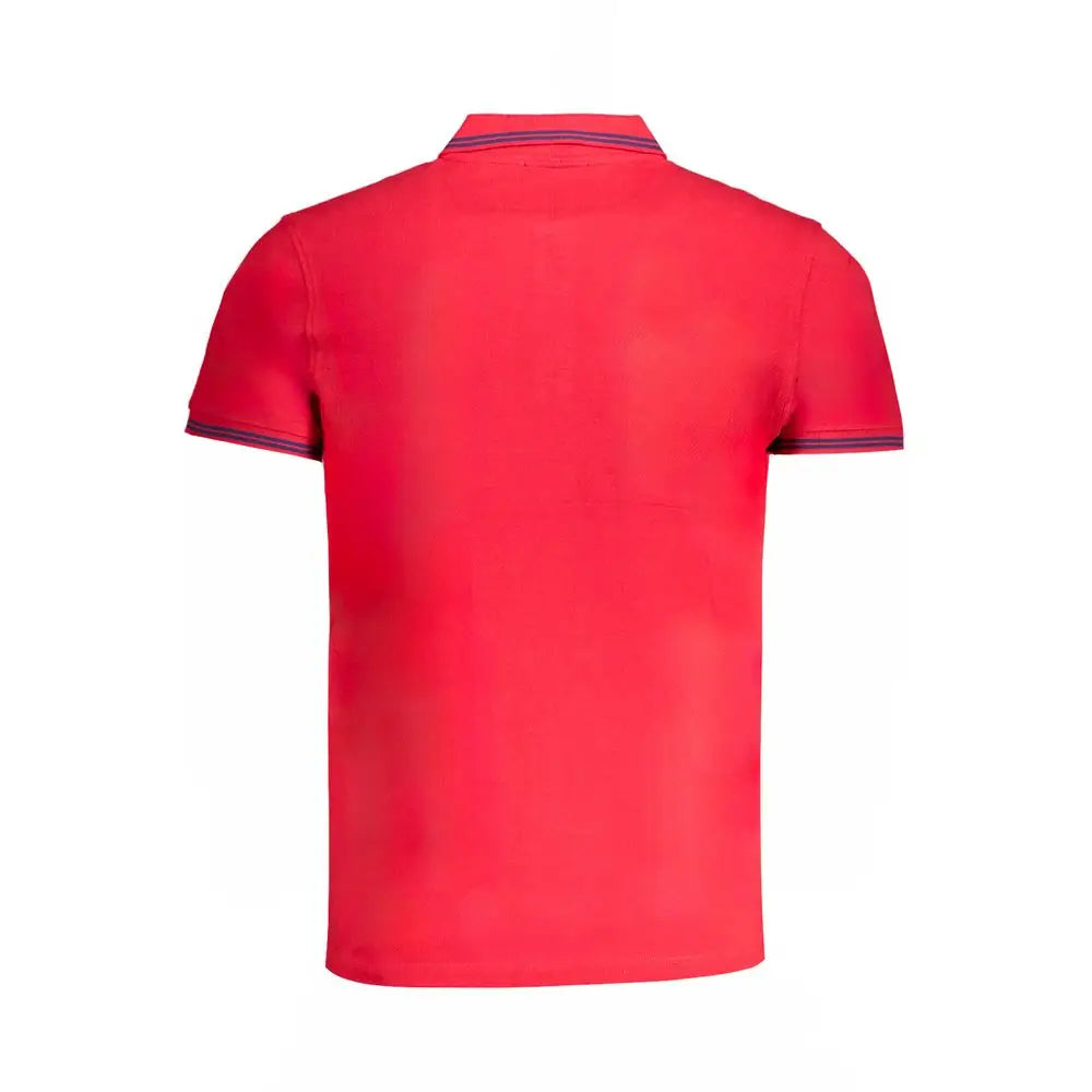 Cavalli Class Red Cotton Polo Shirt - Polo Shirts