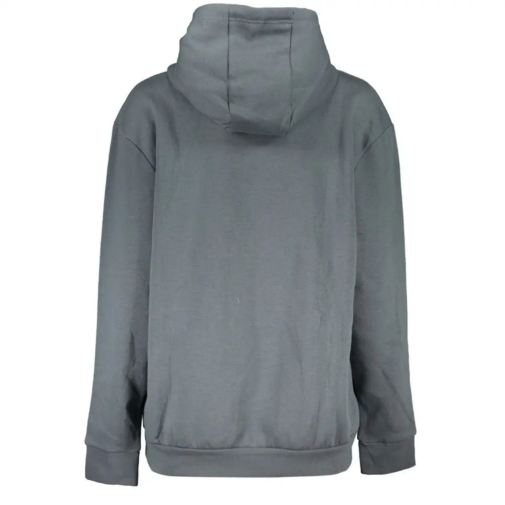 Cavalli Class blød grå fleece hooded sweatshirt, 100% originale brands