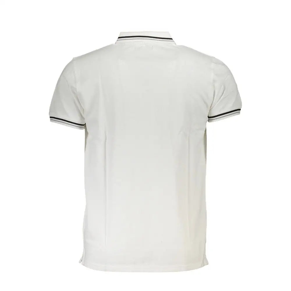Cavalli Class White Cotton Men Polo Shirt - Polo Shirts