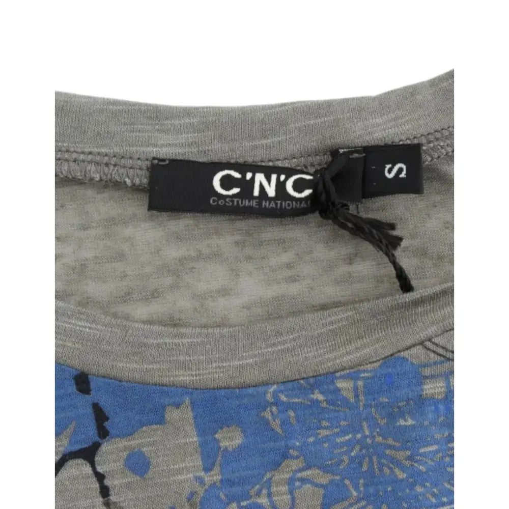 Costume National Gray print sleeveless t-shirt