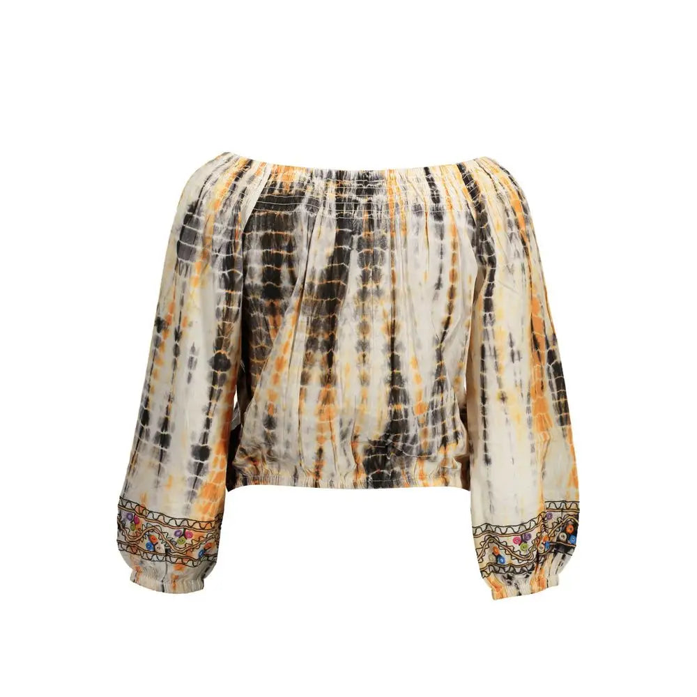 Desigual Beige Cotton Women Top - Bluser