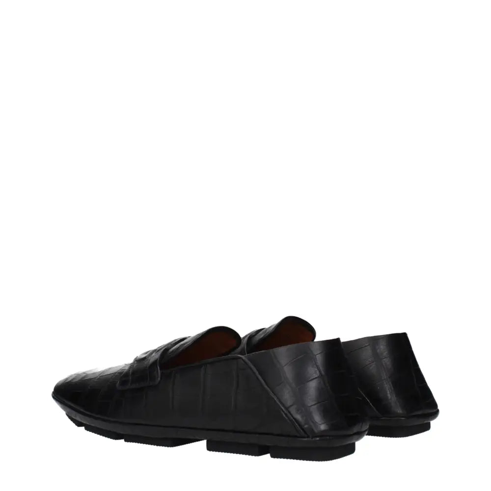 Dolce & Gabbana Black Leather Slip-On Loafers - Loafers