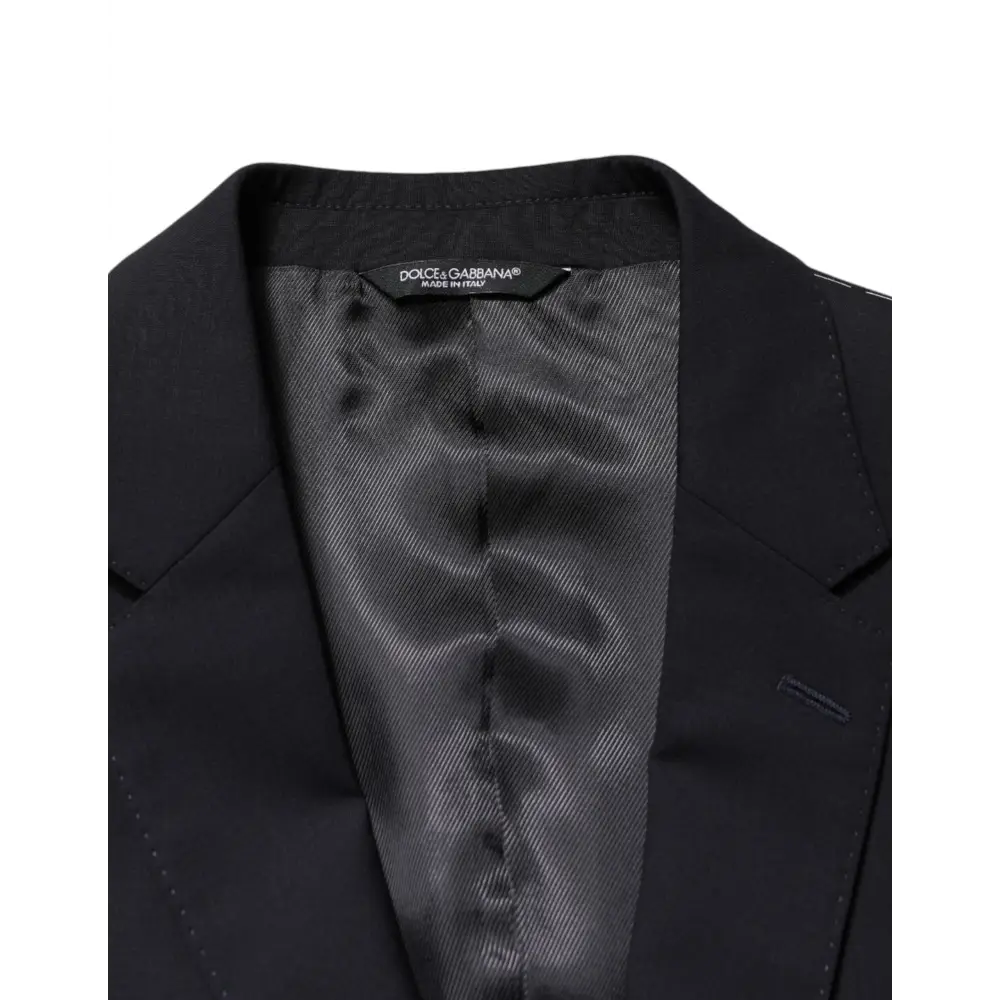 Dolce & Gabbana Black Wool Single Breasted 2 Button Blazer - Blazer