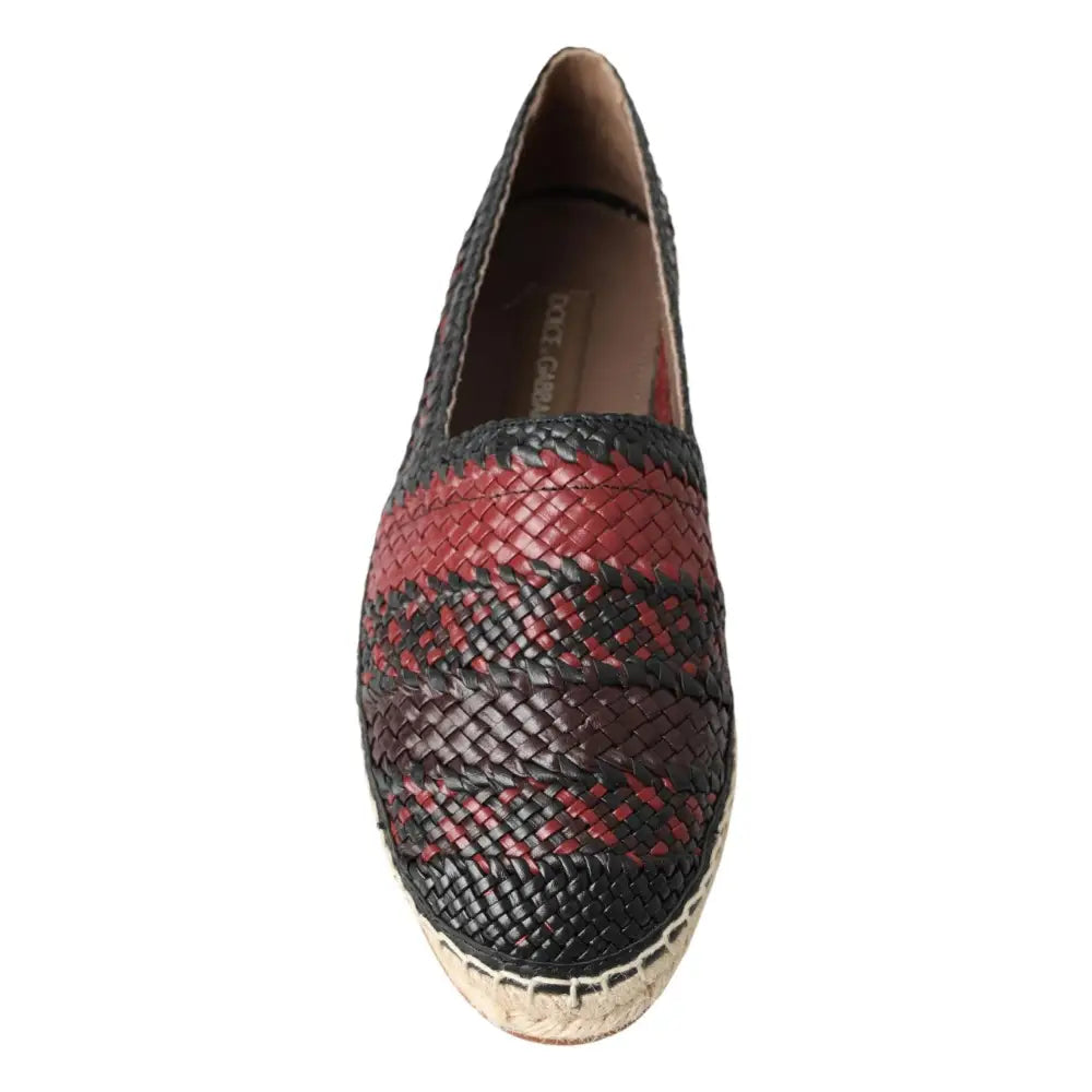 Dolce & Gabbana Elegant Woven Leather Espadrilles