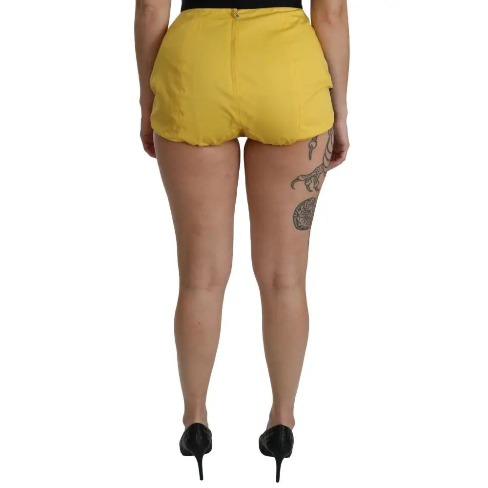 Dolce & Gabbana Embroidered Crystal High Waist Mini Shorts