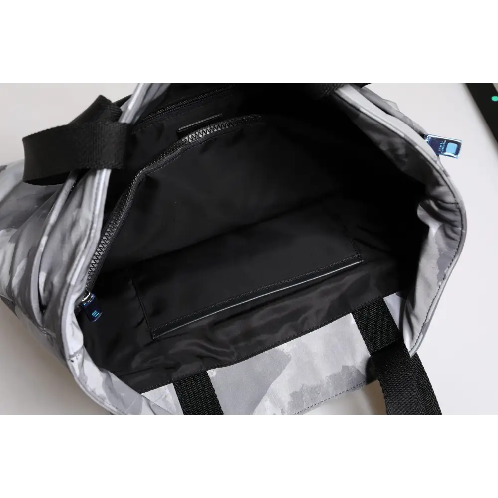 Dolce & Gabbana grå camo tote med sorte håndtag og kompartmenter