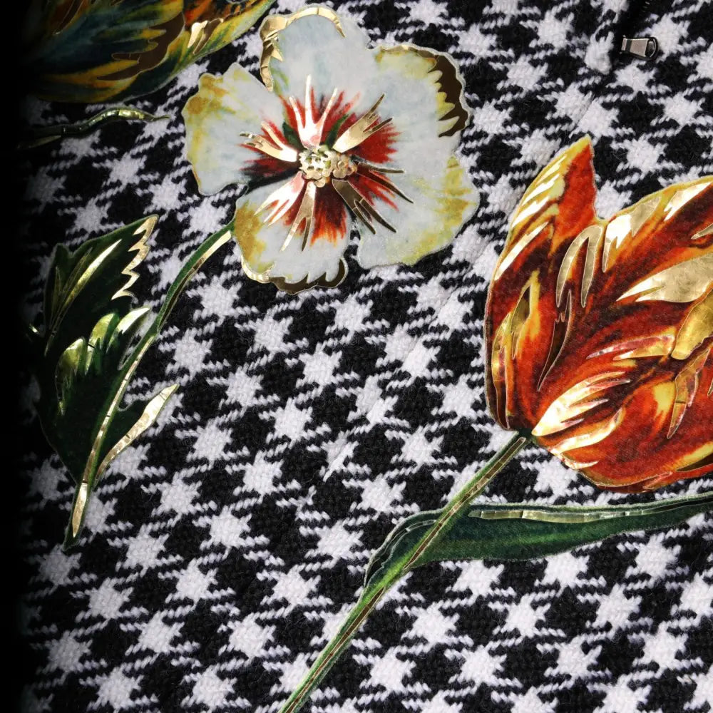 Dolce & Gabbana Multicolor Floral Print High Waist Pencil Cut Skirt