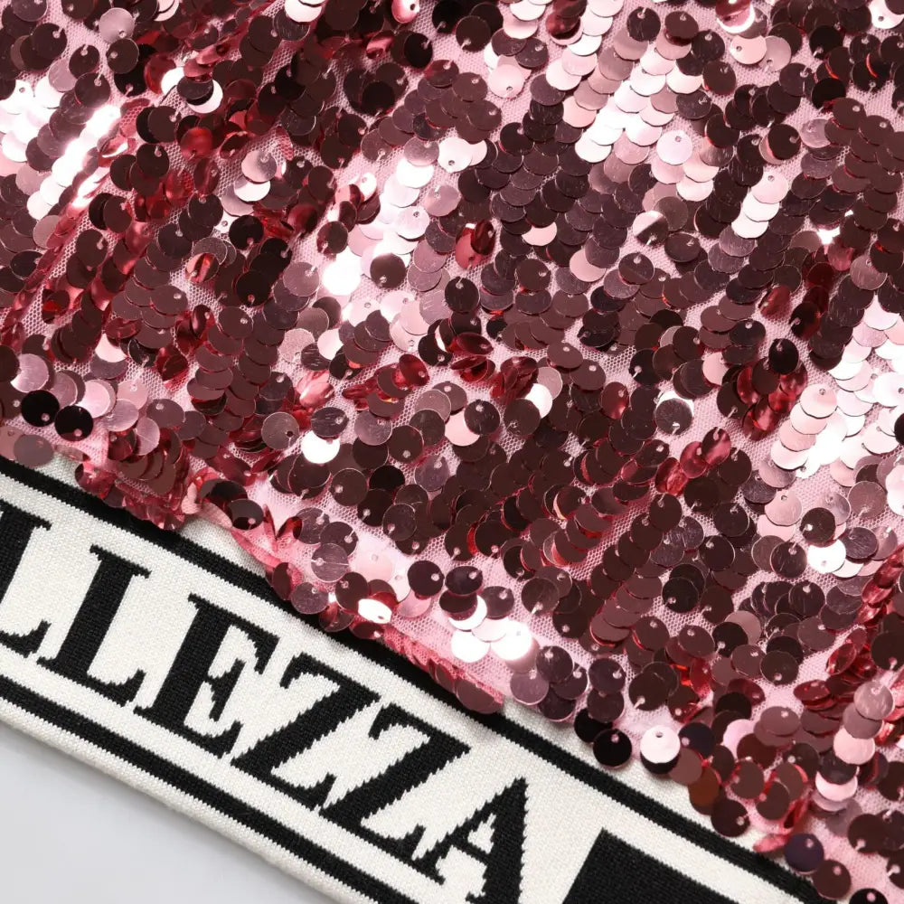 Dolce & Gabbana Pink DG Queen Sequin Pullover Sweater