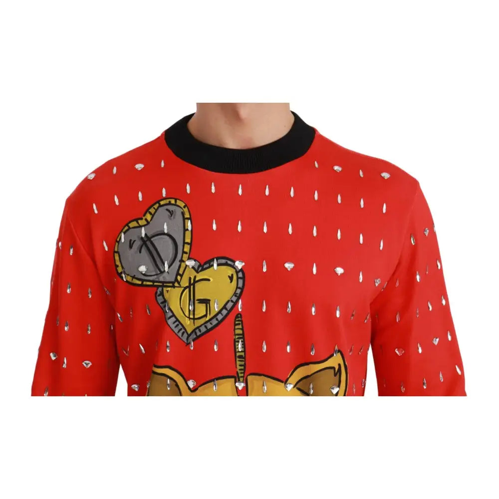 Dolce & Gabbana Red Crystal Pig of the Year Sweater