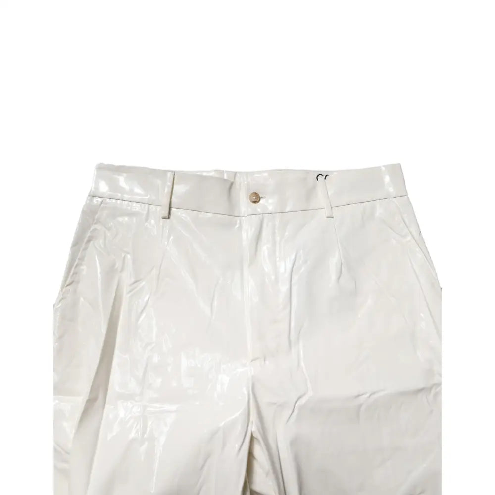Dolce & Gabbana White Nylon Tapered Dress Men Pants
