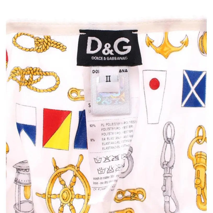 Dolce & Gabbana White Sailor Bra Panty Stretch Underwear