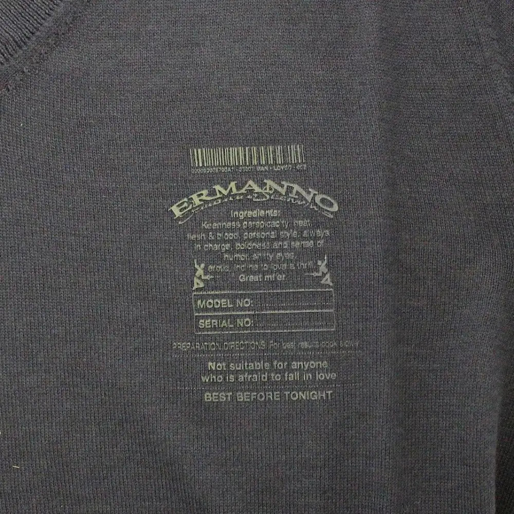 Ermanno Scervino Blue Wool Blend V-neck Pullover Sweater