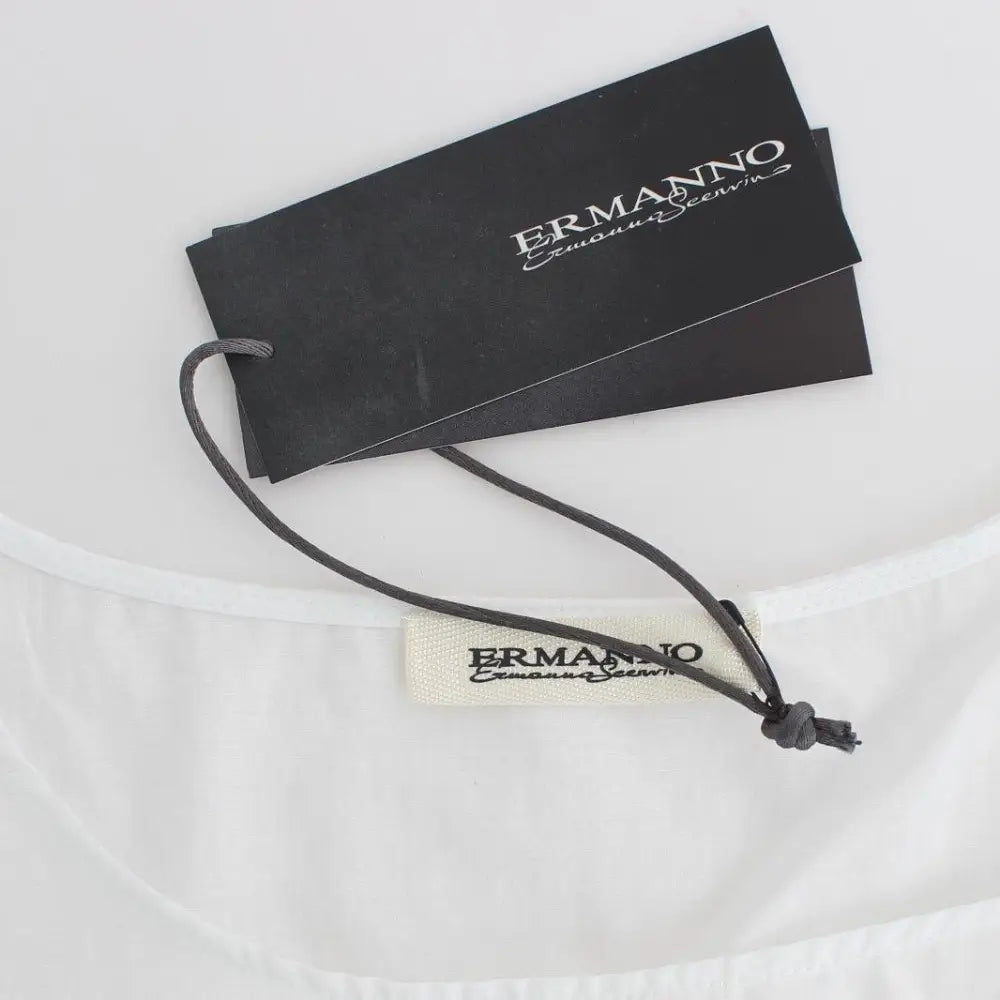 Ermanno Scervino White Top Blouse Tank Shirt Sleeveless