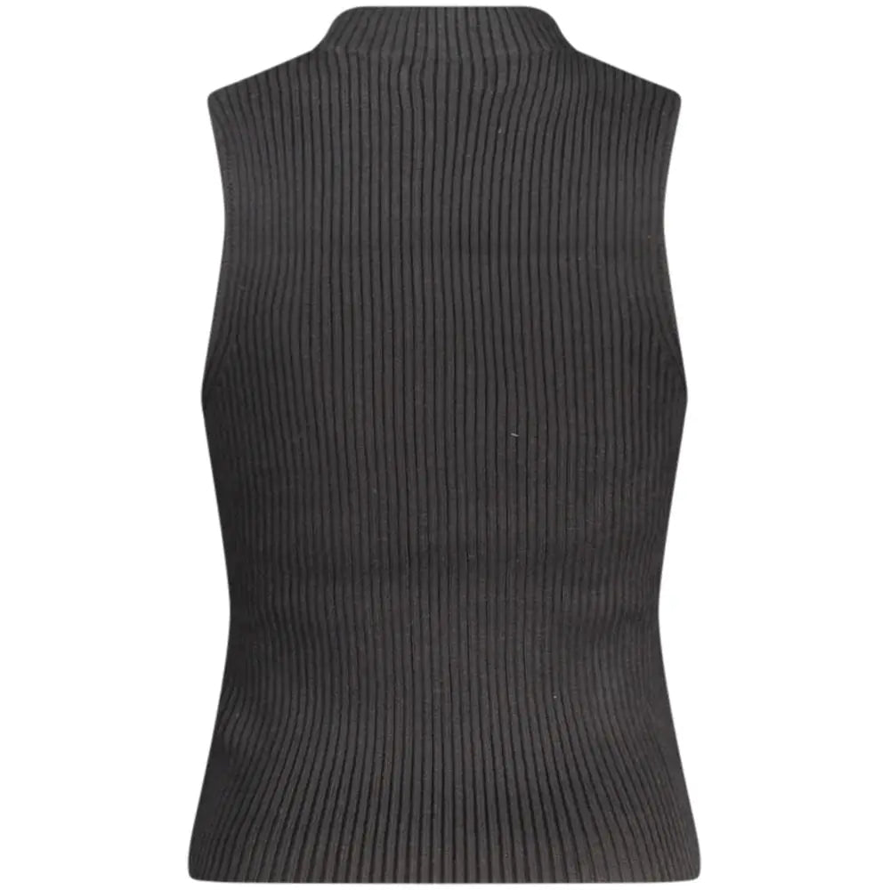 Guess Jeans Black Cotton Tank Top - T-shirts