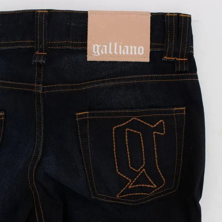 John Galliano Blue Wash Cotton Slim Fit Jeans