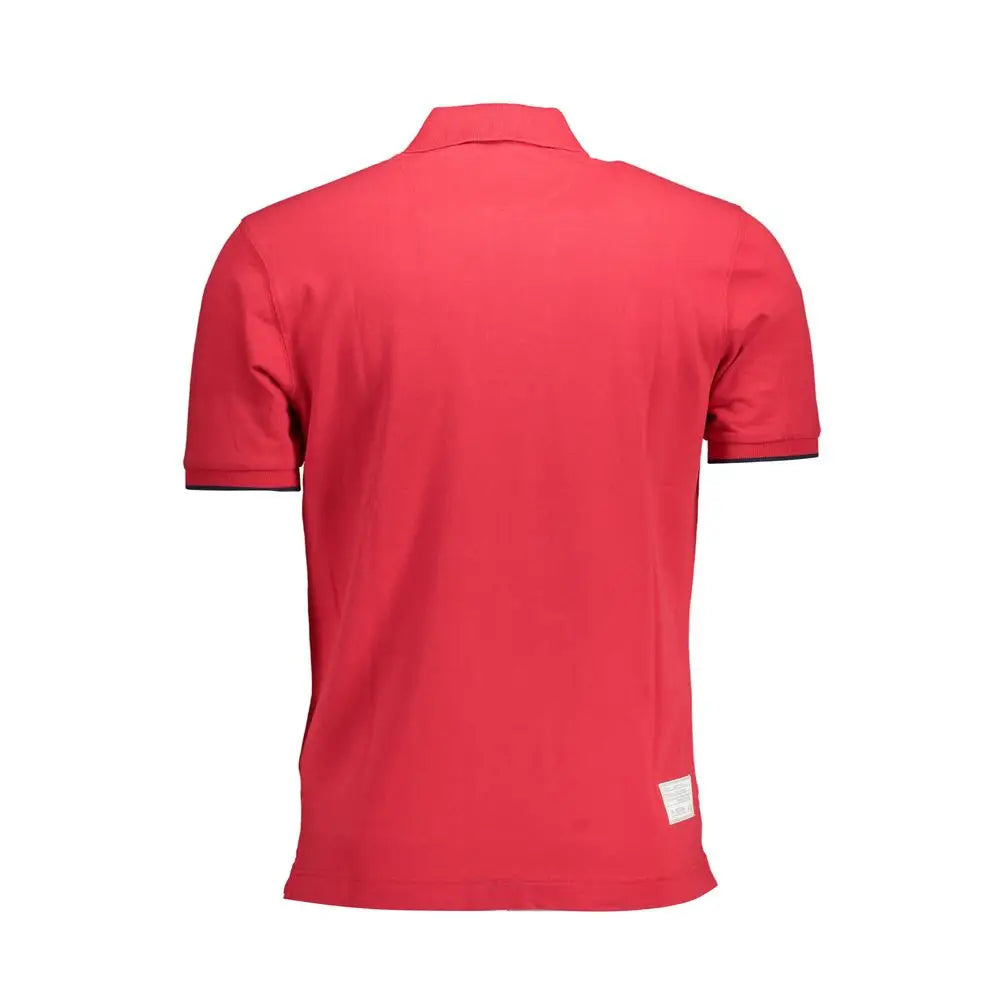 La Martina Red Cotton Polo T-Shirt