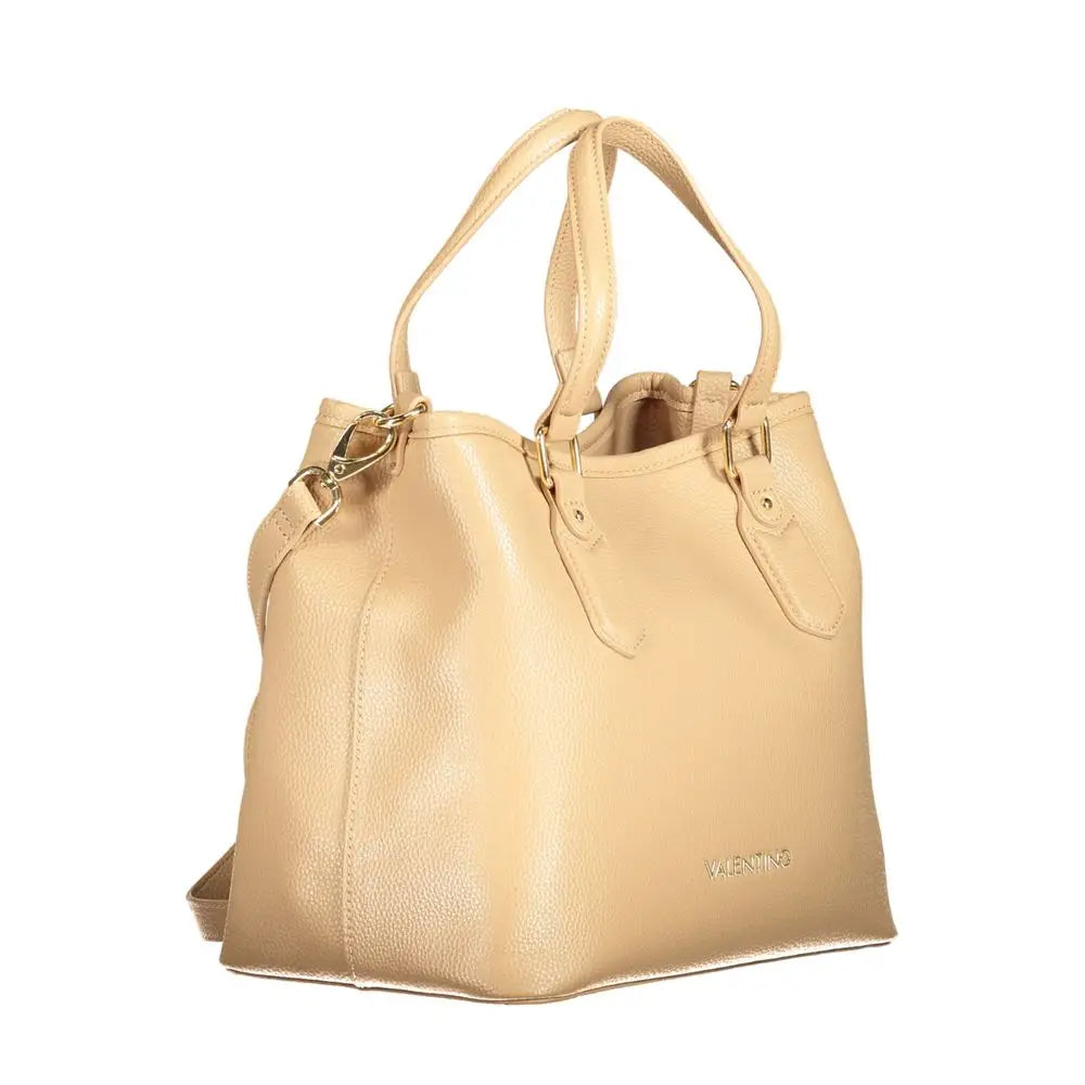 Mario Valentino beige polyethylene håndtaske med guld hardware