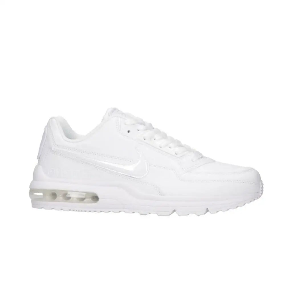 Hvid Nike Air Max LTD 3 sneaker med blank swoosh og gennemsigtig air max enhed