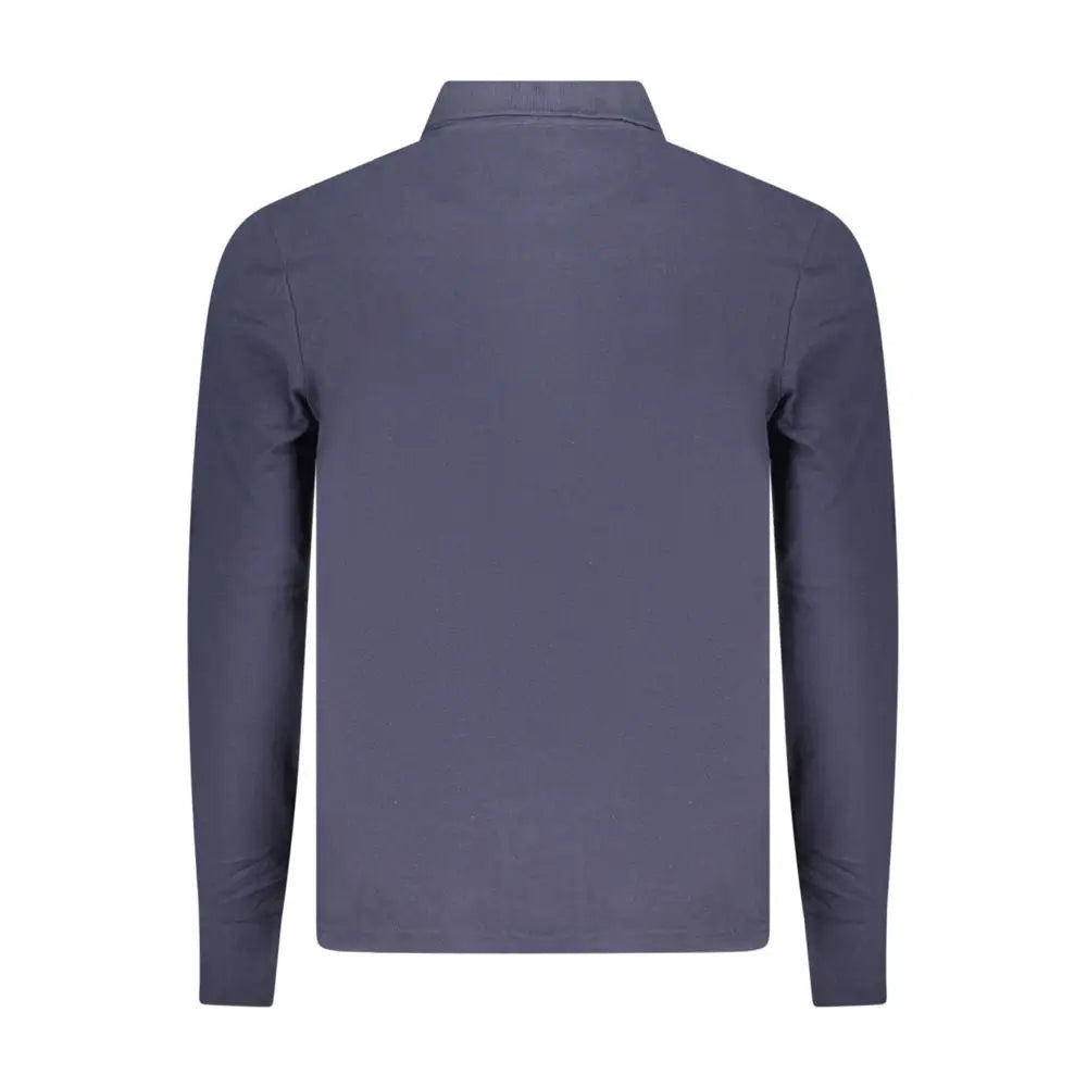 North sails blue mørkegrå langærmet polo i bomuld med krave