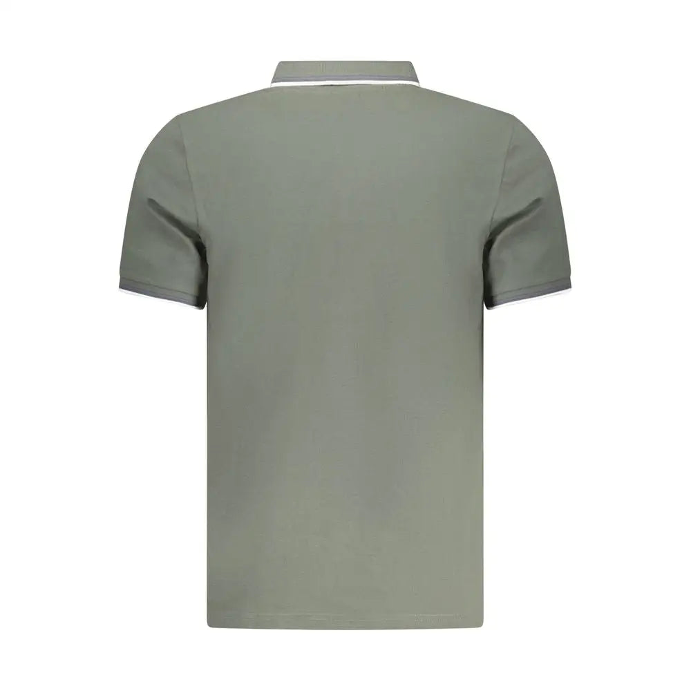 Sleek North Sails Verde cotton men polo in olive green with white collar