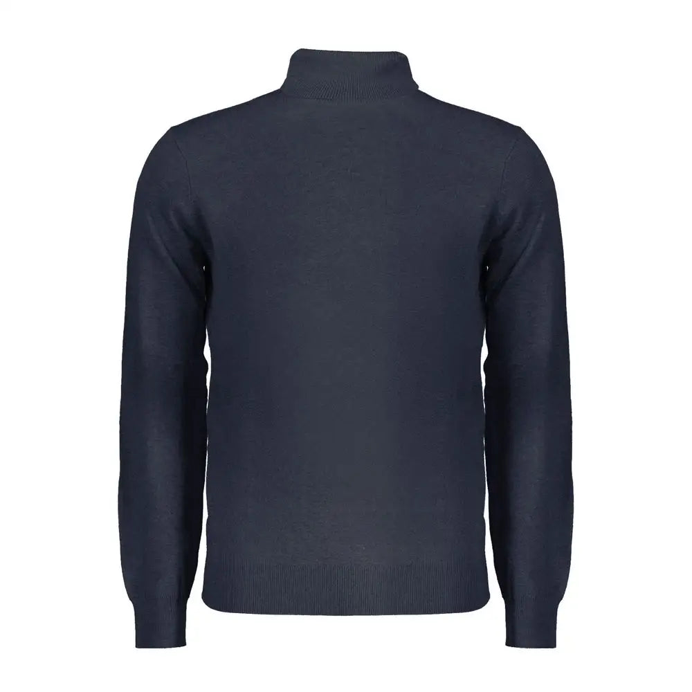 Mørk marineblå turtleneck sweater i rib-strik, Norway 1963, spar 30-70% på mode