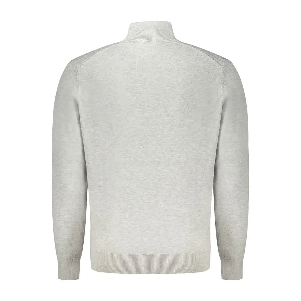 Lyst grå strikkede turtleneck-sweater i polyamid fra Norway 1963, outlet mærkevarer