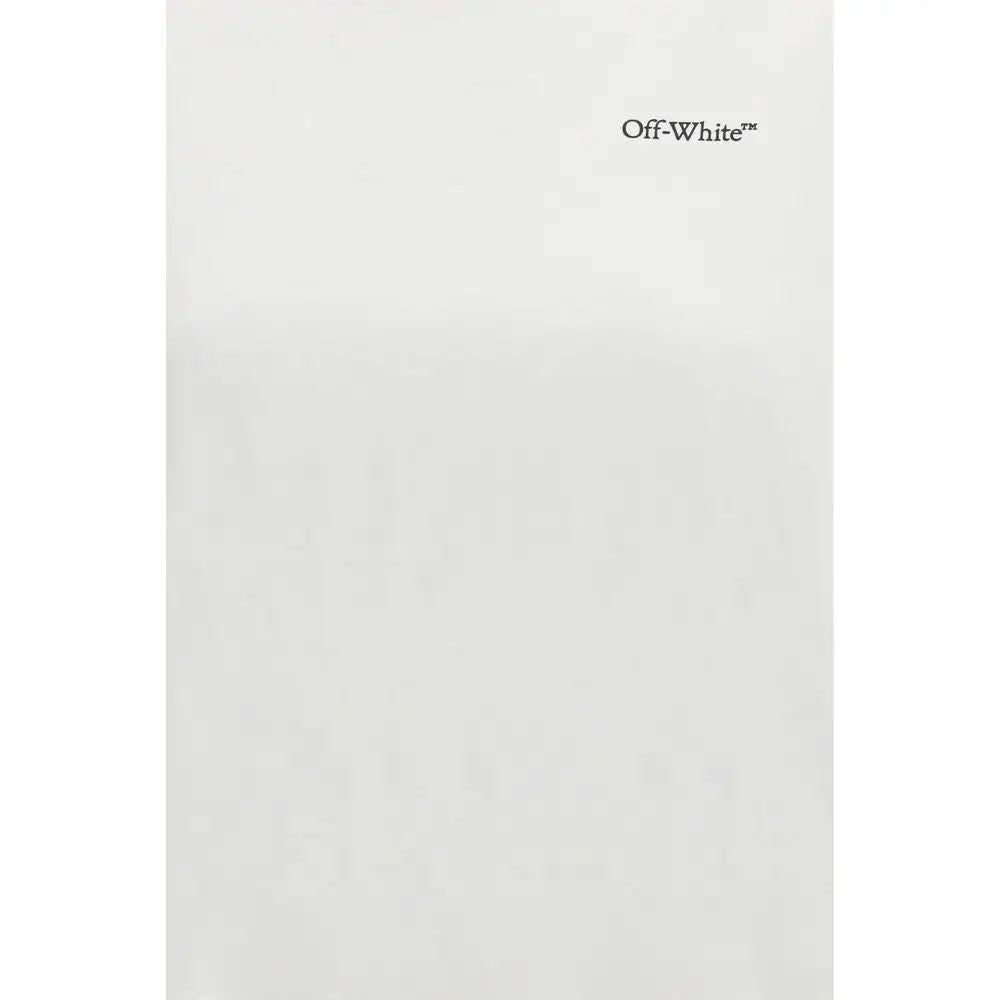 Off-White hvidt bomuldssportstøj med minimalistisk hvidt notesbog