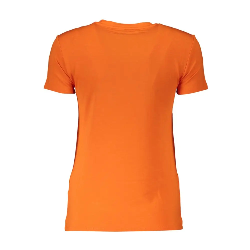 Patrizia Pepe Elegant Orange Rhinestone Tee - T-shirts
